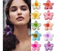 10 fermagli per capelli spessi, 8 x 8 cm, antiscivolo, hawaiani, graziosi fermagli per capelli sottili, accessori per capelli per donne, ragazze, regali di vacanza