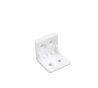 10 fermi angolari in nylon e plastica, codice angolo di 90 gradi, a forma di L, universale, forte supporto accessori di fissaggio (bianco-quadrato)