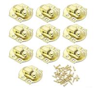 10 fibbie curve in ferro, chiusure decorative per scatole del tesoro e progetti artigianali (oro)