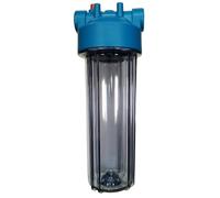 10" Filtro acqua Housing, 3/4" Porte ottone BSP con PRV, formato standard (Clear Bowl)