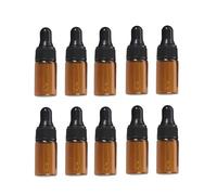 10 flaconi contagocce vuoti in vetro ambrato da 3 ml con pipetta per l'essenziale Durability