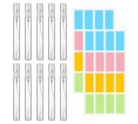 10 Flaconi Di Profumo In Vetro E 2 Etichette Adesive, Flaconi Dispenser Da Viaggio, Mini Flaconi Spray, Flaconi Spray Portatili