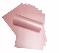 10 fogli A4 di carta rosa perlata, luccicante su entrambi i lati, 120 g/mq, adatta per stampanti laser e a getto d'inchiostro