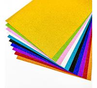 10 Fogli A4 Glitter Cardstock Bambini Studenti Fai da Te Hobby Carta Senza Colla