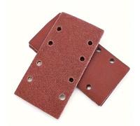 10 fogli abrasivi da 93 x 185 mm, 8 fori, levigatrice rettangolare, grana 40-400 assortita per lucidatura e levigatura di metalli, 10 pezzi, grana 120, HFA, 001