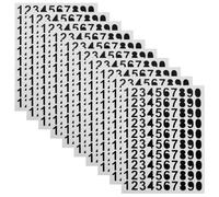 10 Fogli Adesivi Numerici Impermeabili Autoadesivi | Numeri da 0 a 9, Cifre Ben Visibili, per Bidoni e Scaffali di Magazzino
