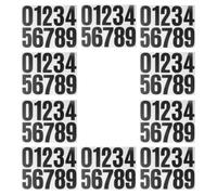 10 Fogli Adesivi Numerici Neri, 10 Autoadesivi | Aderenza Forte, Applicazione Rapida senza Attrezzi, per Identificazione Proprietà e Uso Esterno su Superfici Plastiche