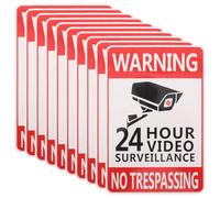 10 Fogli Adesivo di Avvertimento Videosorveglianza Esterno per | Vinile Autoadesivo, Stile Audace ad Alta Visibilità, Scoraggia Attività Indesiderate, Favorisce Vigilanza di Quartiere