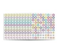 10 fogli di adesivi con numeri consecutivi da 1 a 100 etichette adesive rotonde colorate piccole per una gestione efficiente della casa e dell'ufficio etichette adesive