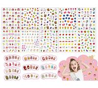 10 Fogli di adesivi per unghie per bambini, adesivi per unghie autoadesivi Cartoon Princess Nail Art Decals DIY Nail Stickers Nail Art Decorazione per donne ragazze adulti bambini