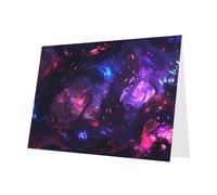 10 fogli di biglietti di auguri con albero viola, busta rossa, adatti come biglietti di invito per anniversario di matrimonio e feste