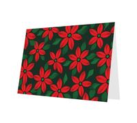 10 fogli di biglietti di auguri con petali rossi, busta rossa, adatti come biglietti di invito per anniversario di matrimonio e feste