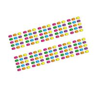 10 fogli di etichette adesive multicolore per prezzi, 7,6 x 5,6 cm, per vendita al dettaglio, supermercati, etichette adesive permanenti