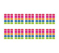 10 fogli di etichette adesive multicolore per prezzi, 7,6 x 5,6 cm, per vendita al dettaglio, supermercati, etichette adesive permanenti