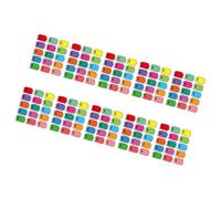 10 fogli di etichette adesive multicolore per prezzi, 7,6 x 5,6 cm, per vendita al dettaglio, supermercati, etichette adesive permanenti
