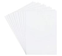 10 fogli di gomma espansa glitterati | Fogli in schiuma EVA | Carta Crepla con glitter | Autoadesivi | Formato DIN A4 | Per lavori di bricolage (bianco)