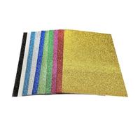 10 fogli di gomma eva FORMATO A4 colori assortiti GLITTER CLASSICI O ADESIVI 2 mm per TORTE E DEOCRAZIONI Schiuma Eva PROGETTI ARTISTICI Artigianali FAI da Te (Glitter)