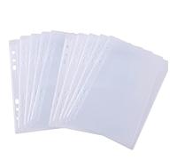 10 fogli di raccoglitore tasche sacchetti formato A5 6 fori raccoglitore cartella per stampi e francobolli,impermeabili in PVC trasparente sacchetti protettivi per tagliare fustelle