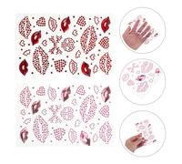 10 fogli di tatuaggi con strass per labbra e di San - adorabili