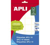 10 Fogli Etichetta Quadrata Bianca 24x24mm Apli 01645