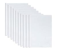 10 Fogli Trasparente A4 Copertine per Rilegatura con Barra Scorrevole, A4 Rapporto Copertina, Plastica Rapporto Copertina per Casa Scuola Ufficio Documenti Classificazione - Bianco