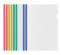 10 Fogli Trasparente A4 Copertine per Rilegatura con Barra Scorrevole, Plastica Rapporto Copertina, Cartelline Raccoglitore per Casa Scuola Ufficio Documenti Organizer (5 Colori)