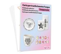 10 Fogli Trasparenti A4 perstampante laser, per la creazione di Decalcomanie ad Acqua Fai-da-Te per Candele, Nail Art, Tazze (IT-PK-8-10)