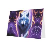 10 fogli viola bianco lupo biglietti di auguri busta rossa adatto come anniversario di matrimonio e biglietti di invito per feste