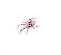 10 foglio Adesivi Per Tatuaggi Di Halloween A Forma Di Ragno Rosa, Impermeabili, Di Lunga Durata E Realistici, Per Uomo E Donna.