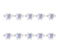 10 forcine creative per capelli con denti e ali colorate in acrilico, per la maggior parte delle età, clip per denti ad ala d'angelo