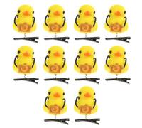 10 forcine per capelli alla moda per bambini, con clip carina, per capelli 3D, forcina, cartone animato, divertente anatra, da donna