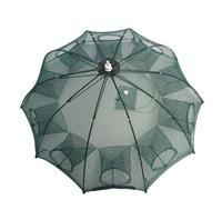 10 fori rete da pesca pieghevole automatica nylon gamberetti granchio minnow tra