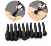 10 FRESE IN METALLO DURO GAMBO 6 mm PUNTE PER MINI TRAPANO 1/4" PROFESSIONALI