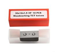 10 frese quadrate in carburo, 30 x 12 x 1,5 mm, 35 gradi, per tornio di legno, testa pialla e utensili per la lavorazione del legno scanalato