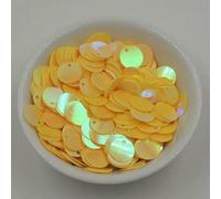 10 g 10 mm paillettes grandi piatte rotonde foro sciolto paillettes fai da te decorazione danza matrimonio artigianato fatto a mano accessori Lentejuelas-giallo AB.-10 mm