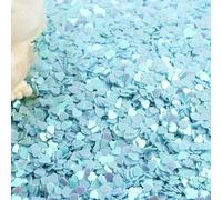 10 g/20 g/50 g/Paillettes per unghie a forma di cuore per nail art, decorazioni per matrimoni, coriandoli, paillettes a forma di cuore per nail art, azzurro, 3,0 mm, 10 g
