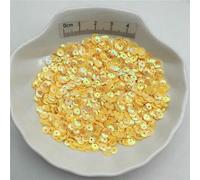 10 g 4,0 mm 5 mm 6 mm 8 mm 10 mm Paillettes in PVC a tazza, glitterate, per vestiti, cappelli, scarpe. Fai da te per bambini. Accessori fatti a mano - Giallo AB - 10 g 10 mm