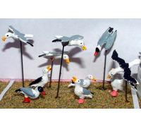 10 Gabbiani L28 NON Dipinti O Scala Kit Modelli Langley 1/43 Animali Metallo