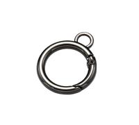 10 ganci a clip a molla con anello a molla, moschettoni, moschettoni, ciondoli, accessori per gioielli per auto, accessori per la realizzazione di ciondoli (nero, 16 mm)