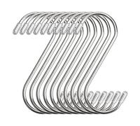 10 ganci a S resistenti in metallo solido a forma di S, ganci per appendere abiti, ganci in acciaio inox per pasti in famiglia, piante da giardino, mangiatoie per uccelli, casa, ufficio