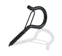 10 ganci a vite M6, colore nero, ganci per viti, ganci da soffitto, con viti, gancio a vite con fusibile, per amache, tende da sole, poltrone sospese, sedie a dondolo, cavo fisso, fioriera per fiori