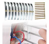 10 ganci a vite per presa di interruttore, clip di riparazione per scatola posteriore della presa a muro, asta di supporto per cassetta a vite gancio in acciaio per fissaggio scatola di giunzione