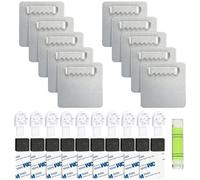 10 ganci autoadesivi, per appendere quadri senza fori | Gancio per quadri da incollare, per quadri pesanti, supporto per specchio, da parete, in vetro acrilico