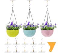 10 ganci autoadesivi trasparenti da soffitto, senza foratura, girevoli a 360°, resistenti ganci adesivi fino a 5 kg, adatti per cucine, camere da letto e altri luoghi