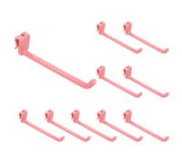 10 Ganci per Gridwall, 4.8 Pollici Ganci Plastica per Parete Attrezzata, Rosa