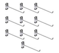 10 ganci per pannelli forati, in metallo, resistenti, per scaffali, garage, supermercati, cucina, organizzazione espositiva (200 mm)