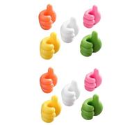 10 ganci per pollice, piccoli ganci autoadesivi per casa, ufficio, scrivania, auto (colore casuale)