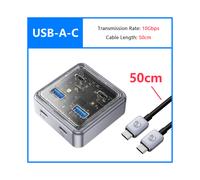 (10 Gbps USB-A-C 50 cm) Splitter hub USB 3.0 multiporta a 4 porte Docking station USB A tipo C da 10