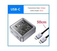 (10 Gbps USB-C 50 cm) Splitter hub USB 3.0 multiporta a 4 porte Docking station USB A tipo C da 10 Gbps