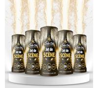 10 Getti di scena 2 Metri 30 secondi dorati, altezza effetto 2 metri, articolo venduto in multipli di 5, categoria F1, Zenda club (oro/10 getti)